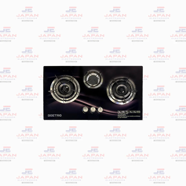 Beetro Kitchen Hob (Mas-29) 3 BRN Glass (Black)