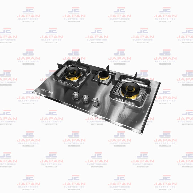 Beetro Kitchen Hob (RD-31000 Timer) 3 BRN Steel (EPS + Safety)