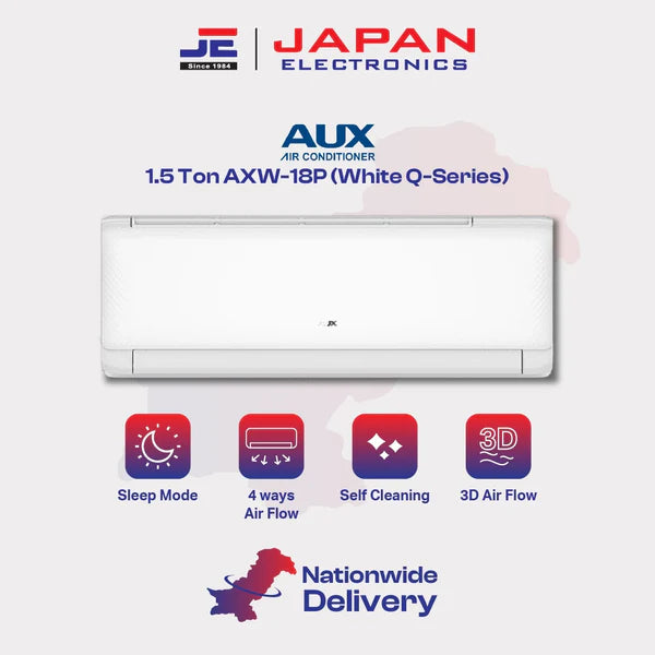 AUX AC 1.5 Ton Split Inverter AXW-18P (White Q-Series)