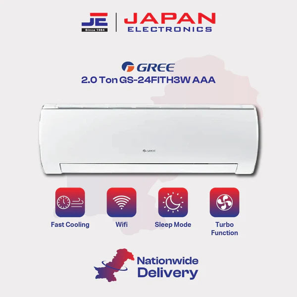 Gree Split AC 2.0 Ton Inverter GS-24FITH3W AAA Wifi