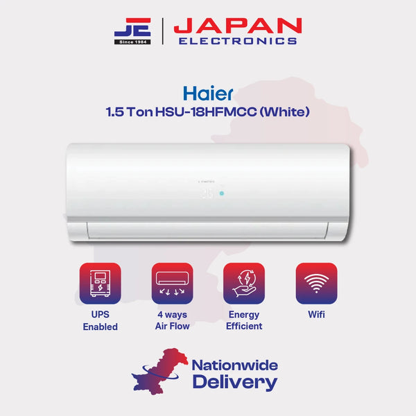 Haier AC Split Inverter 1.5 Ton HSU-18HFMCC (White)