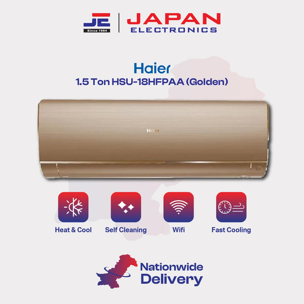 Haier AC Split Inverter 1.5 Ton HSU-18HFPAA (Golden)