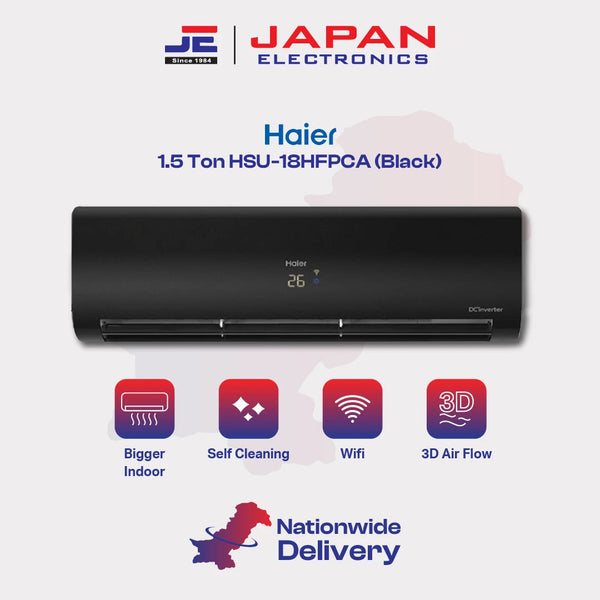 Haier AC Split Inverter 1.5 Ton HSU-18HFPCA (Black)