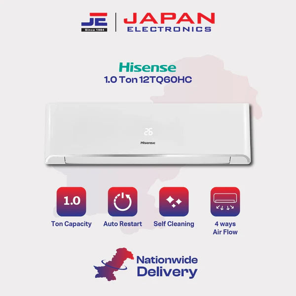 Hisense AC 1.0 Ton Split Inverter 12TQ60HC