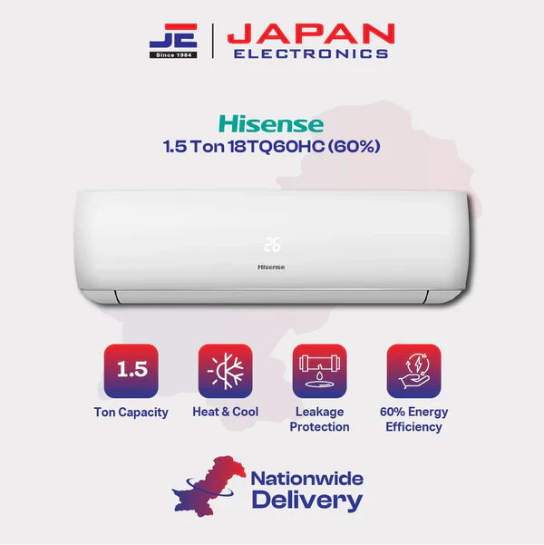 Hisense AC 1.5 Ton Split Inverter 18TQ60HC (60%)