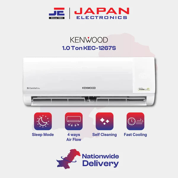 Kenwood Split AC Inverter 1.0 Ton KEC-1267S 75%
