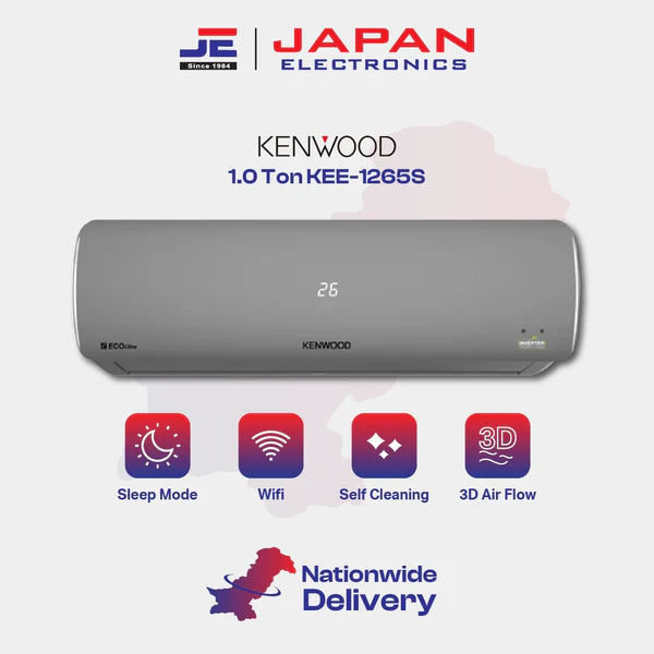 Kenwood Split AC Inverter 1.0 Ton KEE-1265S (75%)