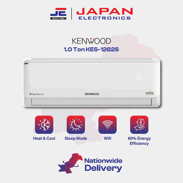 Kenwood Split AC Inverter 1.0 Ton KES-1262s
