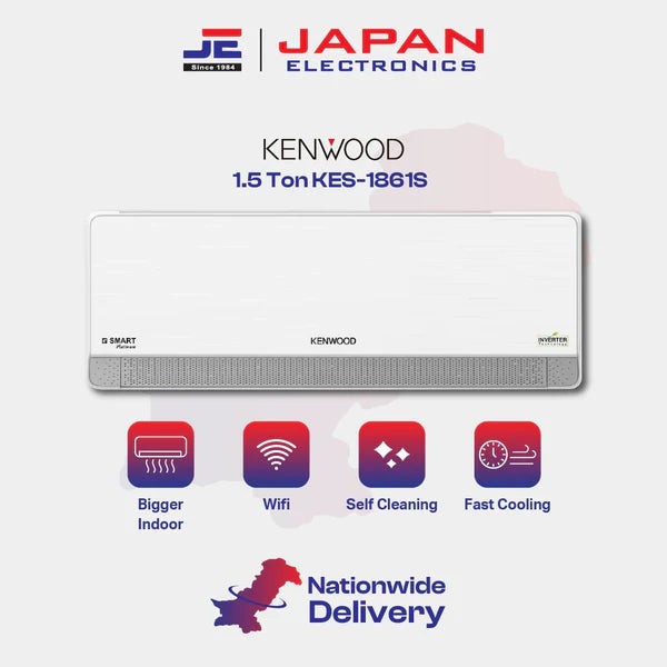 Kenwood Split AC Inverter 1.5 Ton KES-1861S