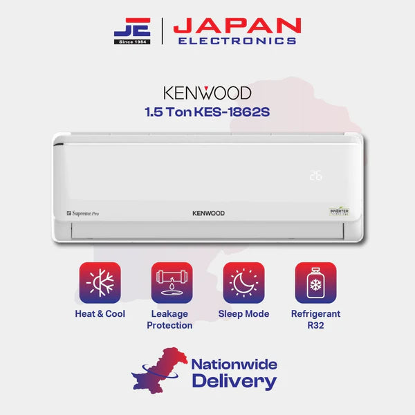 Kenwood Split AC Inverter 1.5 Ton KES-1862s