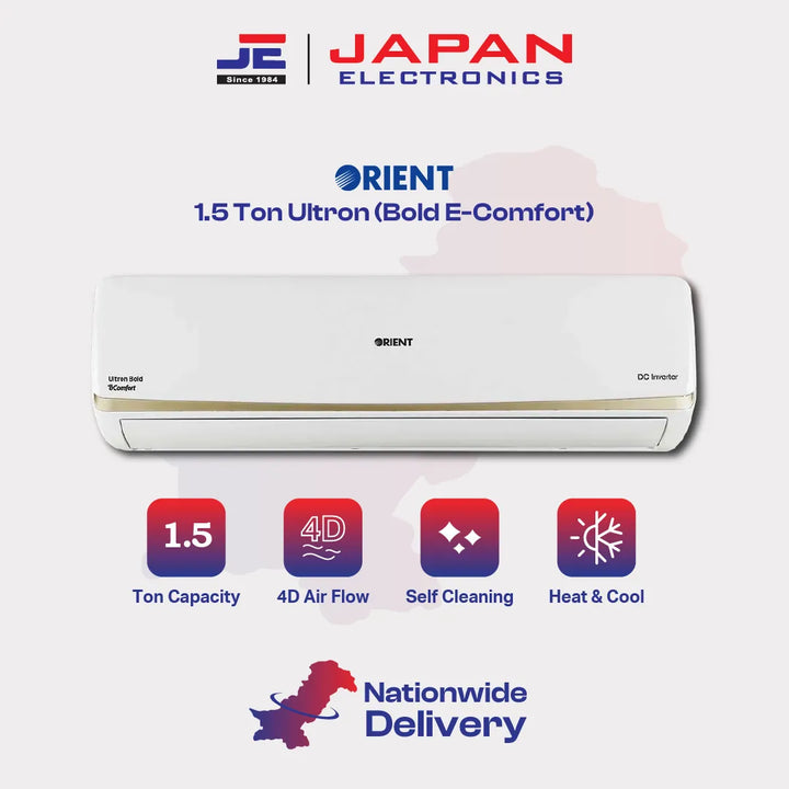 Orient Split AC Inverter 1.5 Ton Ultron (Bold E-Comfort)