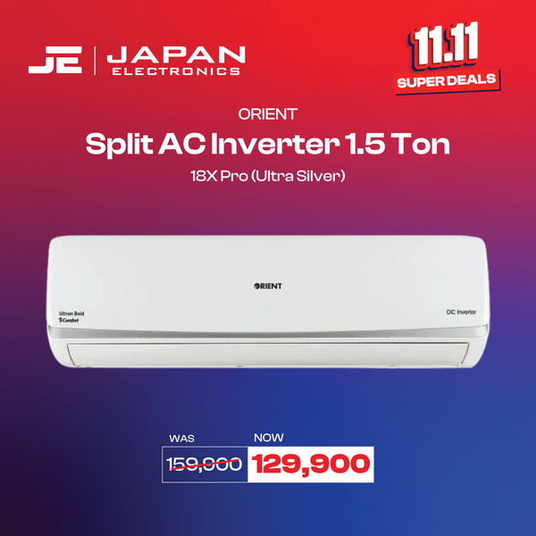 Orient Split AC Inverter 1.5 Ton 18X Pro (Ultra Silver)
