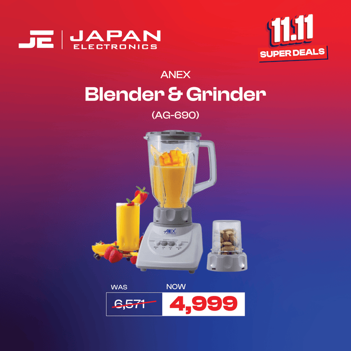 ANEX Blender & Grinder (2 in 1) AG - 690 - Japan Electronics - Best Electronics Store in Rwp & Islamabad