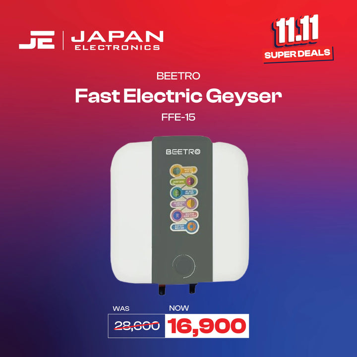 Beetro Fast Electric Geyser FFE - 15 (15 Ltr) - Japan Electronics - Best Electronics Store in Rwp & Islamabad