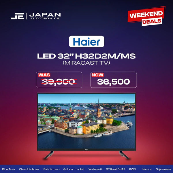 Haier LED 32 H32D2M/MS (Miracast TV) - Japan Electronics - Best Electronics Store in Rwp & Islamabad