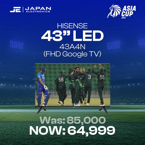 Hisense LED 43" 43A4N (FHD Google TV) - Japan Electronics - Best Electronics Store in Rwp & Islamabad