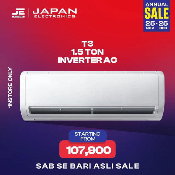 T3 1.5 Ton Inverter AC - Japan Electronics - Best Electronics Store in Rwp & Islamabad